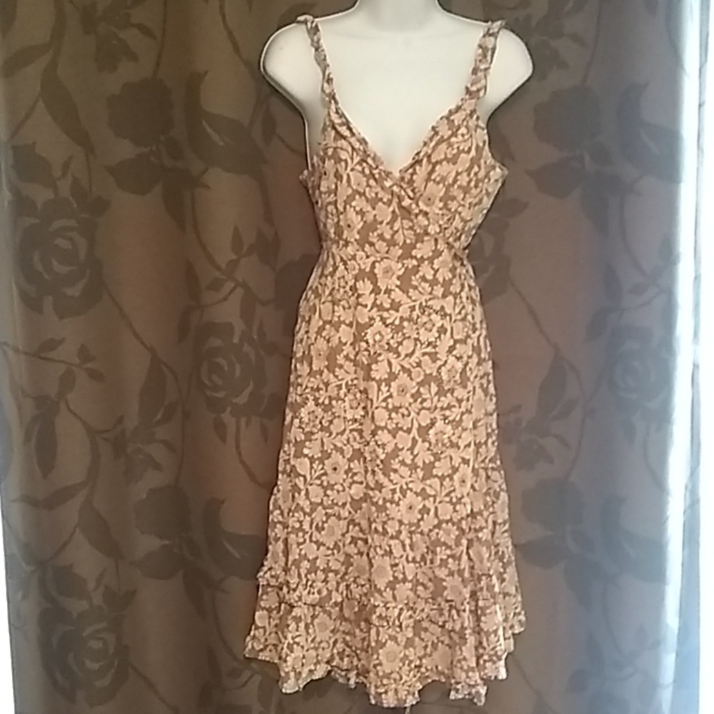 Fun summer wrap-around dress beadwork embellished